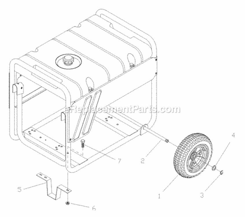 Wheel_Kit Diagram and Parts List for 030332-0  Briggs and Stratton Generator